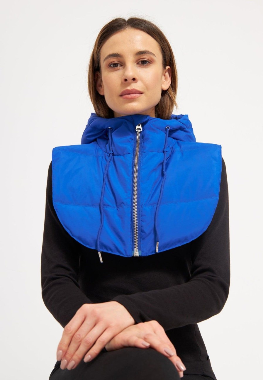 Textiles LÄST  | Hooded Puffer Neckwarmer - Brilliant Blue/Black