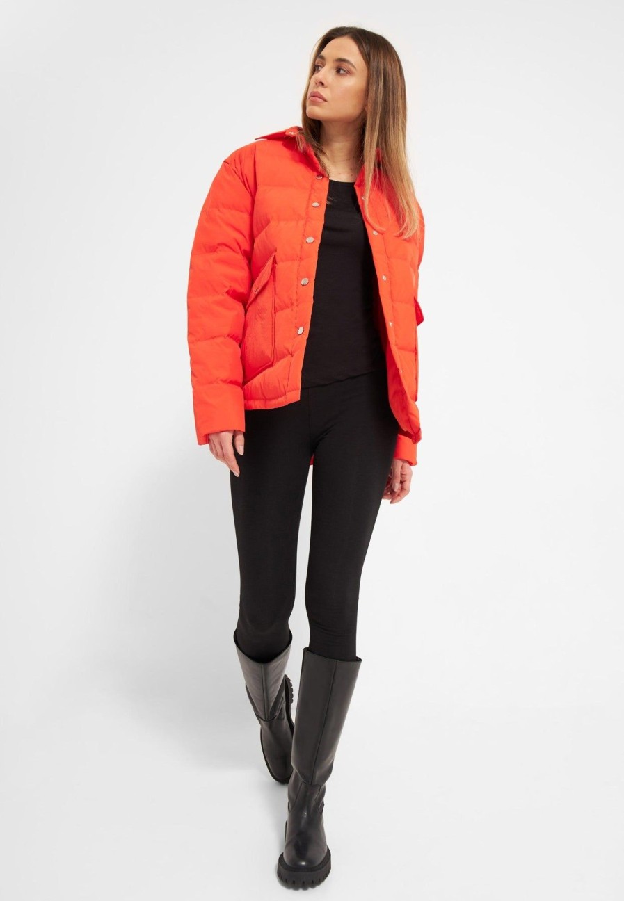 Textiles LÄST  | Light Shirt Puffer Jacket Orange